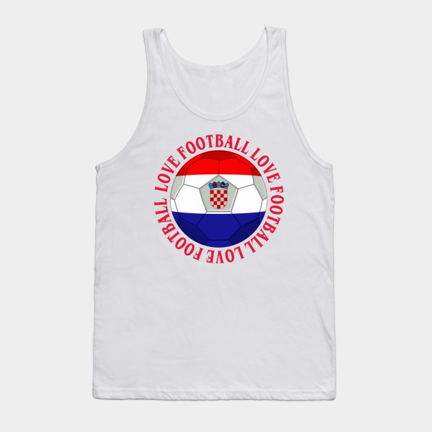 CROATIA- Croatian Tricolour Football Soccer Icon Tank Top by IceTees